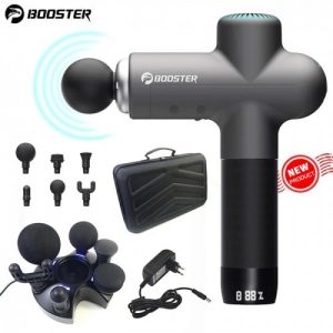 Súng Massage Giãn Cơ Mỹ Booster Lightsaber AI, Súng mát xa 8 cấp độ rung – 6 đầu massage